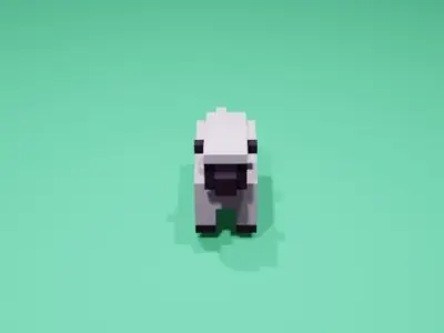 Cubic Sheep Low-poly 3D model