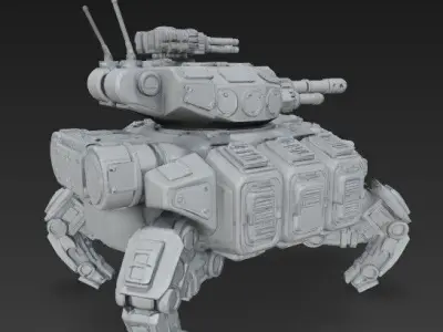 3D Printable Iron Oath Roller Multi Legged Assault Tank 3D model
