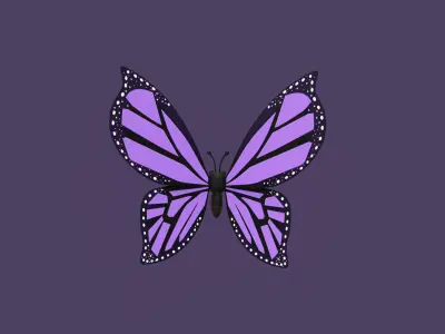 Cartoon Butterfly Wing Flapping 04 Animated Low-poly 3D model