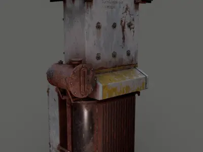 Electrical Transformer Booth 3D model