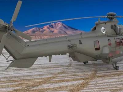 Eurocopter EC 725 3ds max Vray 3D model