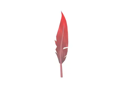 Feathers v1 003 Low-poly 3D model