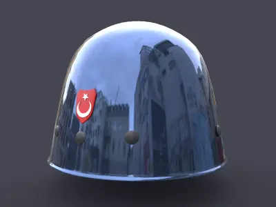 Military Helmet Low-poly 3D model 5