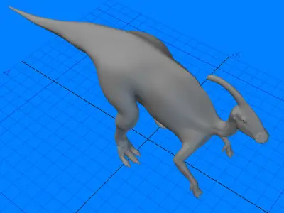 Parasaurolophus Type-1 3D model