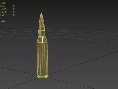 300 Norma Magnum Ammo Low-poly 3D model