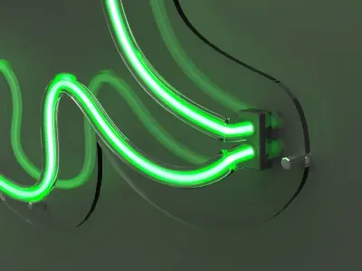 Dinosaur - Neon Sign 3D model