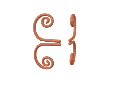 Butterfly Wing v1 003 Low-poly 3D model