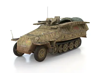 SDKFZ 251 - Ausf D - Assault-Engineer Vehicle - 1130 3D model