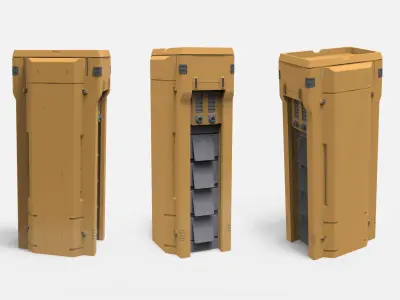 sci-fi Architecture kitbash 37 3D model