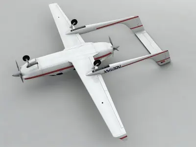  Adam A-500 Aircraft Low-poly 3D model