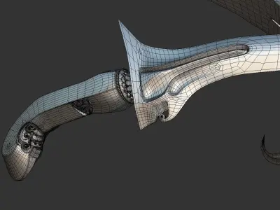 Kris Dagger Free low-poly 3D model