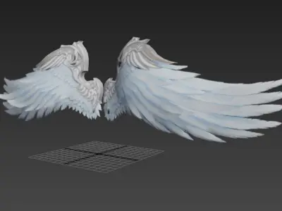 Angel Wings low-poly Low-poly 3D model