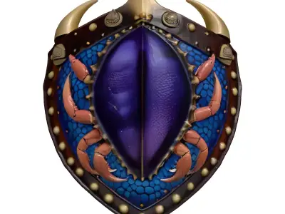 Mystic Crab Scale Shield 3D model