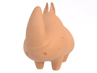 Rhinoceros sculpture 3D model