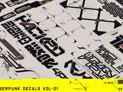 Cyberpunk Decals Vol-01 Texture