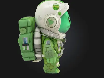 Space Turtle Explorer 3D model
