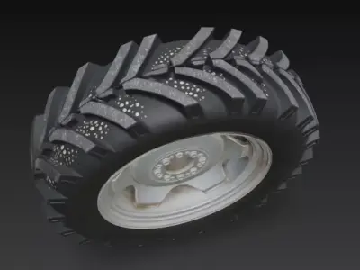 Tractor Tyre 3D Model 3D model
