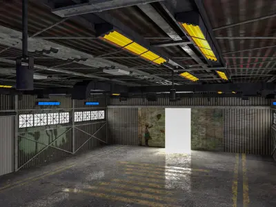 Aircraft Hangar 2 3D model