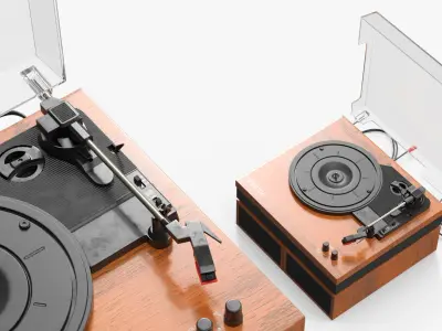 Fenton RP165 Vinyl Player with Speakers 3D model