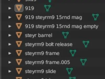 low-poly Steyr M9-A2 Free 3D model