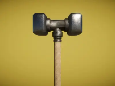 Real World - Medieval Hammers Low-poly 3D model