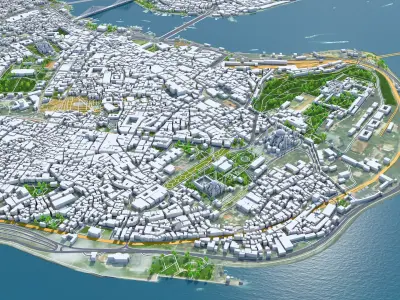 Istanbul City Turkey 3D model purchase