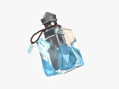 Ice Spell Potion 3D Illustration 3D model