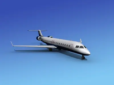 Bombardier CRJ700 AirBaltic 3D model