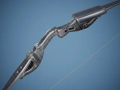 Hunger Games Bow 3d model low poly  Low-poly 3D model