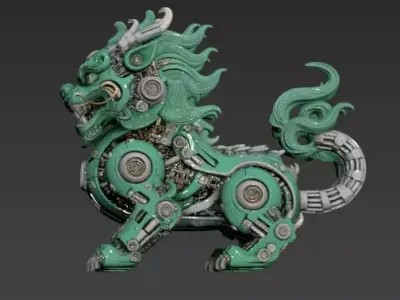 31 Chinese Style - Sci Fi Mechanical Lion 3D model