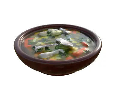 Fish Soup Low-poly 3D model