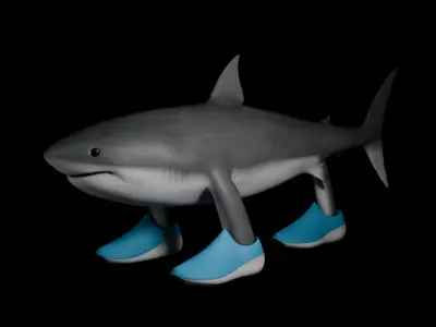 Tralalero Tralala Low-poly 3D model