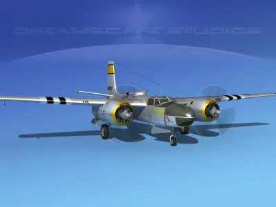 Douglas A-26C Invader V01 USAAF 3D model