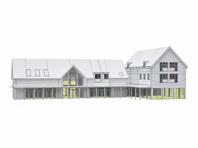Neighborhood Houses P37 Low-poly 3D model