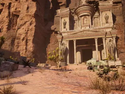 Petra Environment Low-poly 3D model