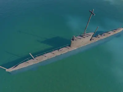 AE2 Australia Submarine 3D model