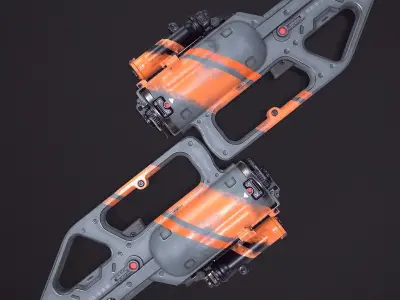 SciFi-Smg gun Low-poly 3D model