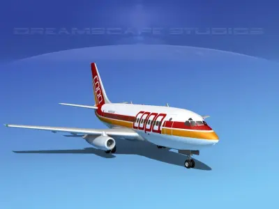 Boeing 737-100 Copa Panama 3D model