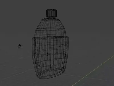 Military Green Water Bottle Game Ready 3D Asset Low-poly 3D model