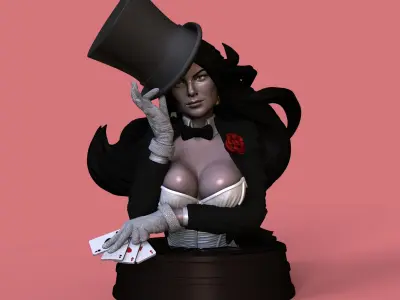 Zatanna from DC Comics Batman STL files for 3d printing 3D print model