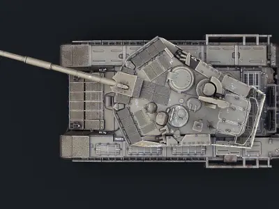 T-90M Proryv mod 2017mod 2023mod 2024 Low-poly 3D model