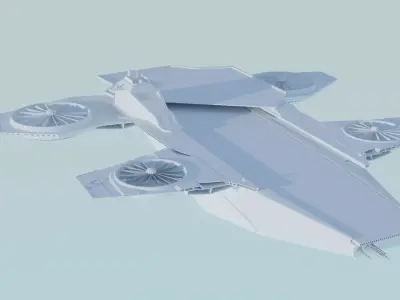 NAVE HELIPUERTO  3D model
