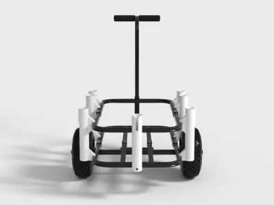 VEVOR BEACH FISHING CART Low-poly 3D model