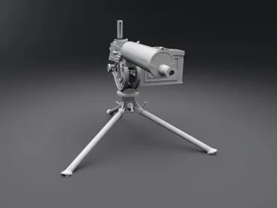 Browning 1917 Scale model 3D print model