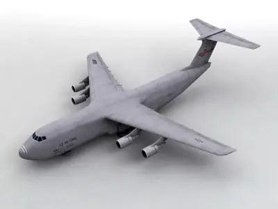 C-5 Galaxy Military Aircraft Low-poly 3D model