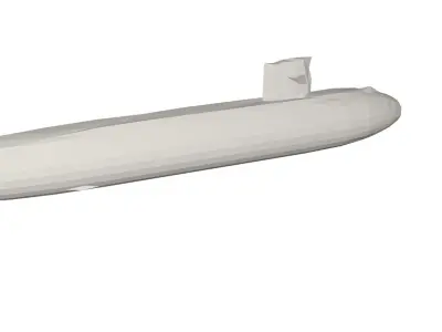 Military Ship submarine Low-poly 3D model