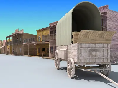 Old Western Town 3D model