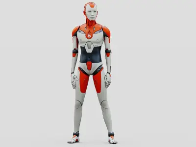 HUMANOID ORPHEUS-F  Rigged for Unreal Engine - Unity - MIXAMO 3D model