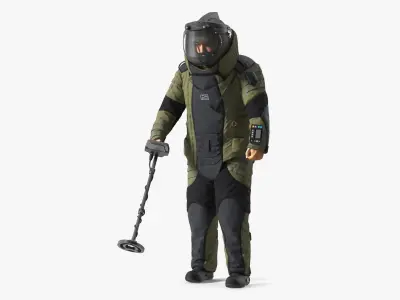 EOD 10 Bomb Suit Metal Detector 3D model