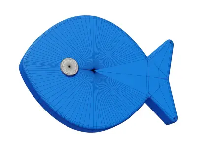 Fish icon Low-poly 3D model